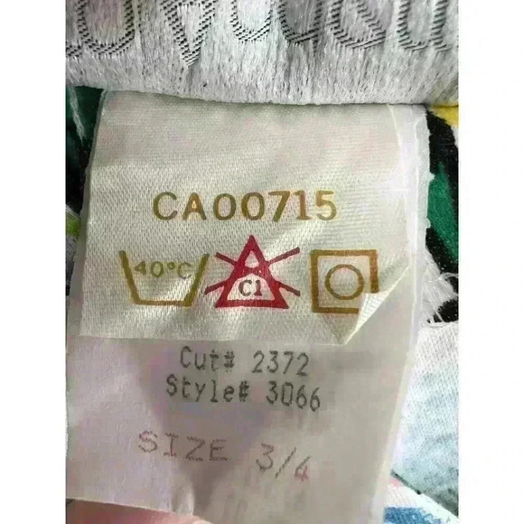 Vintage 90s Carol Anderson Maxi Dress Tropical Floral Cruise Summer Modest 3/4 - Picture 10 of 12